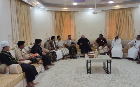 المهرة : قائد قوات درع الوطن يزور منطقة نشطون الساحلية