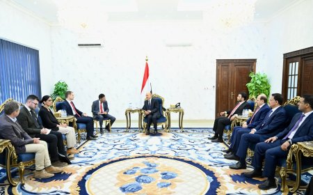 رئيس مجلس القيادة يستقبل وزير الدولة البريطاني لشؤون الشرق الأوسط وشمال إفريقيا