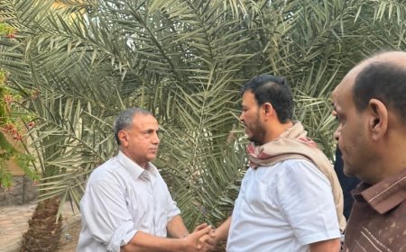 العليمي يقدم واجب العزاء لرئيس جامعة عدن في وفاة حفيده