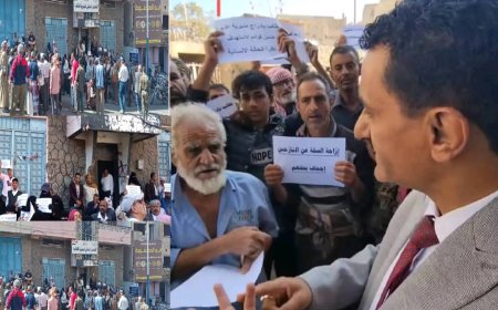 وقفة احتجاجية بــ«تعز» رفضاً لقرار برنامج الأغذية العالمي بوقف المساعدات