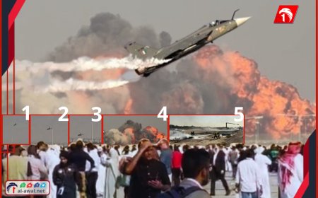 شاهد بالفيديو والصور الكارثة الجوية في سماء الإمارات!..  مقاتلة هندية تتحطم ومقتل طيارها (تفاصيل)