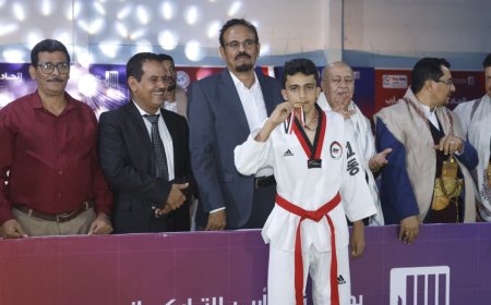 اختتام بطولة مأرب المفتوحة للتايكواندو وتكريم الفائزين بالمراكز الأولى.