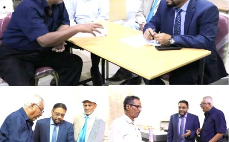 نائب وزير الثقافة يزور معهد جميل غانم بعدن ويؤكد أهمية تحويله إلى كلية للفنون الجميلة