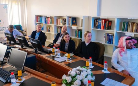 وفد بريطاني ووفد من البنك الدولي يزوران مستشفى الأمير محمد بن سلمان بعدن.