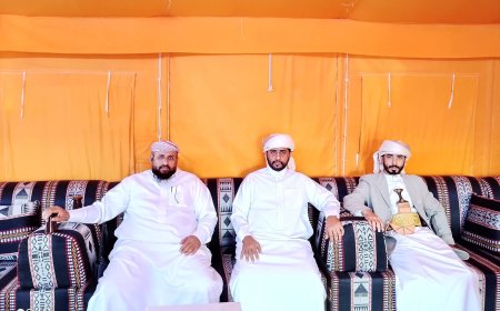 المهرة .. قائد قوات درع الوطن يستقبل الشيخ جميل السمح بلحاف المهري