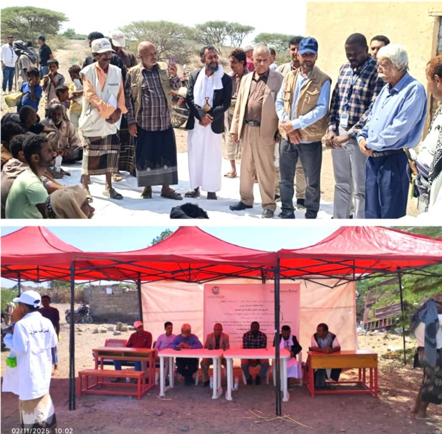 تدشين توزيع 600 رأس ماعز للمستفيدين من مشروع "سبل العيش والقدرة على الصمود" بالمخا