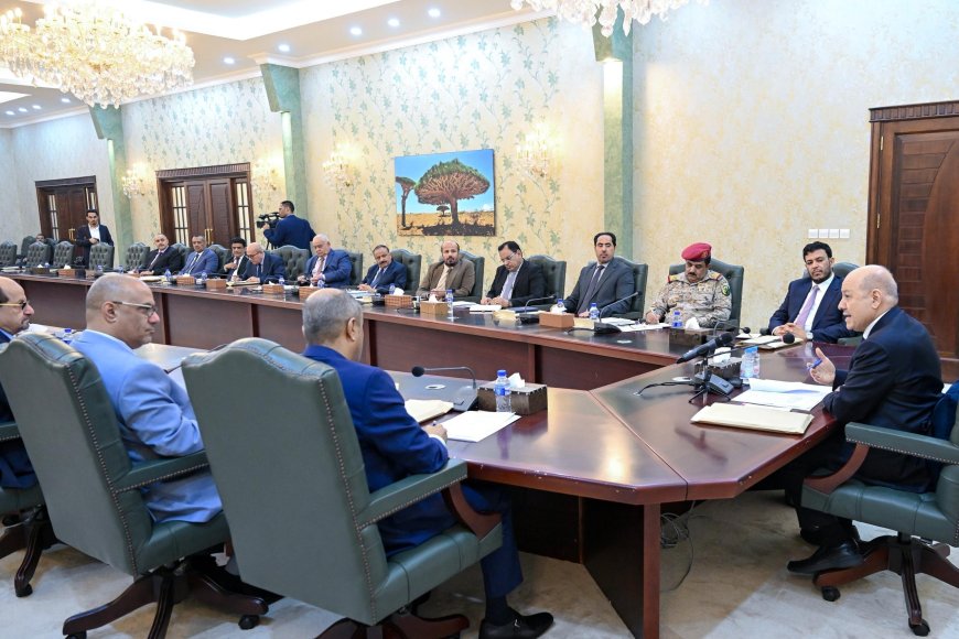 رئيس مجلس القيادة يرأس اجتماعا للحكومة