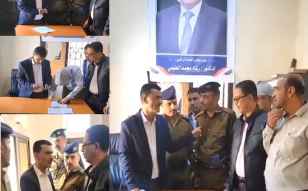 تعز.. «المشمر» يسلّم موقع مشروع تأهيل فرع الأحوال المدنية بقسم الجمهوري للمقاول المنفذ