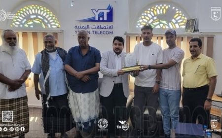 المؤسسة العامة للاتصالات تكرم نادي تضامن حضرموت وتدعم مركزه الإعلامي بمعدات اتصال متطورة