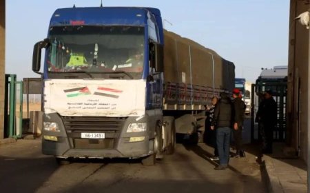 الأردن يرسل قافلة مساعدات غذائية إلى اليمن