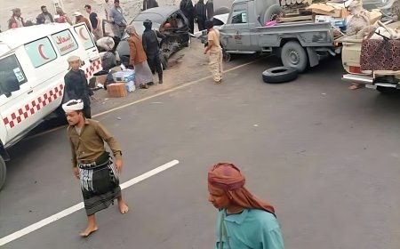 أبين  حادث مروري مأساوي في أبين يخلّف وفاتين وأربعة مصابين