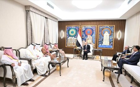 الرئيس العليمي يستقبل البديوي ويؤكد: استقرار اليمن ركيزة لأمن الخليج والقضية الجنوبية ستُحل