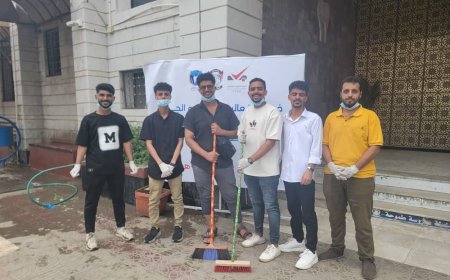 ضمن فعاليات أسبوع الجودة.. طلاب كلية طب الأسنان عدن ينظمون حملة نظافة وتشجير 