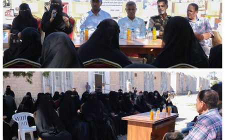   المدير العام لمديرية الشحر يدشين مشروع الأمن الغذائي والزراعي والحماية للفئات النازحة والمجتمعات المضيفة