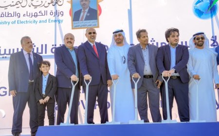 اللواء الزُبيدي يزور محافظة أبين ويضع حجر الأساس لمشروع محطة الطاقة الشمسية بقدرة 30 ميجاوات