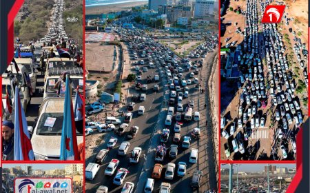 طوفان الضالع يجتاح عدن.. مواكب جماهيرية حاشدة تصل ساحة العروض