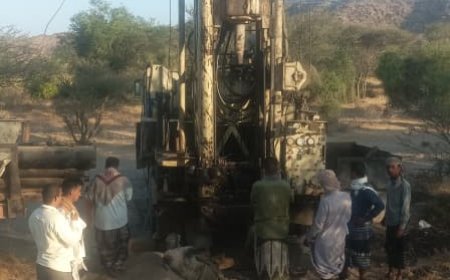 تدشين مشروع حفر بئر مياه قرية السلامية بلودر