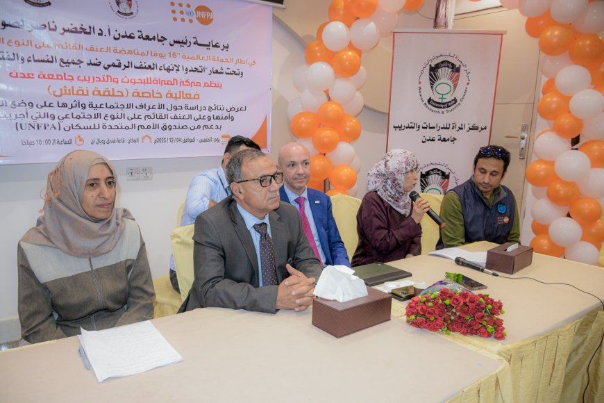مركز المرأة بجامعة عدن يطلق دراسة وطنية تكشف فجوة المساواة ومخاطر العنف الرقمي ضد النساء