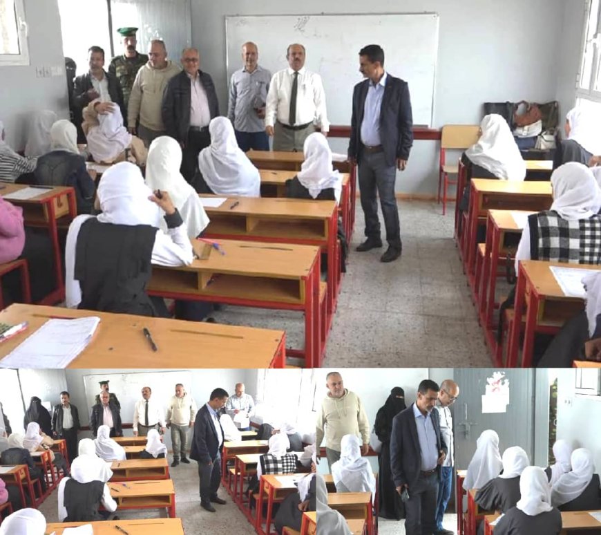 تعز.. مدير عام «القاهرة» يدشّن امتحانات الفصل الدراسي الأول للعام 2025–2026