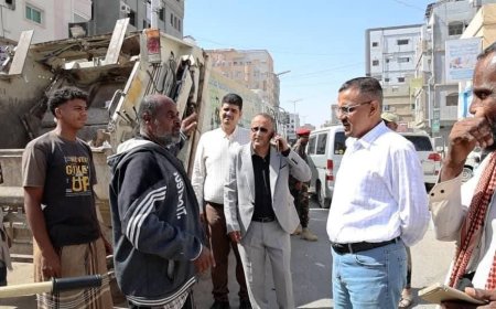 الأمين العام لمحلي حضرموت يشدد على مواصلة جهود عمال ومهندسي النظافة بشوارع عاصمة المحافظة مدينة المكلا
