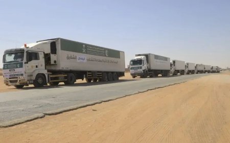 20 شاحنة إغاثية مقدمة من مركز الملك سلمان للإغاثة تصل إلى مديرية العبر بمحافظة حضرموت