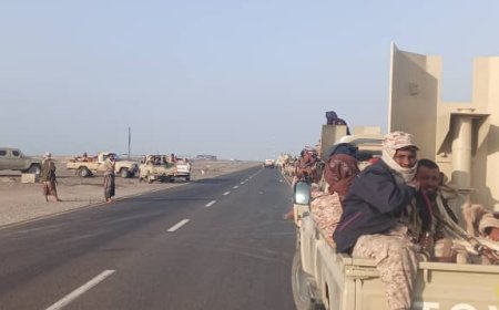 عاجل وبالصورة.. بينما  اللواء الثالث والربع يتجاوز شقرة وصول اللواء الثاني مشارف العاصمة المؤقتة عدن   