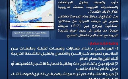 تحذيرات من موجة برد قارس .. تفاصيل