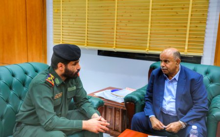 محافظ حضرموت يبحث جهود تعزيز الأمن بوادي وصحراء حضرموت