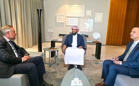 عضو مجلس القيادة الرئاسي المحرّمي يلتقي سفير الاتحاد الأوروبي لدى اليمن