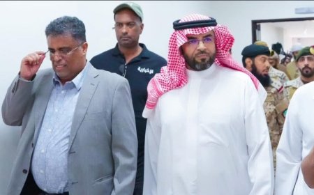 المستشار فلاح الشهراني يزور مستشفى الأمير محمد بن سلمان ومستشفى عبود العسكري بعدن