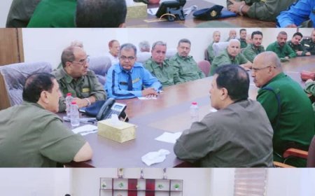 مدير أمن العاصمة عدن يترأس اجتماعاً أمنياً موسعاً بمدراء مراكز الشرطة.