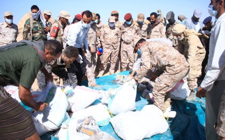 نيابة المنطقة العسكرية الثالثة تُتلف 327 كيلوجراماً من المخدرات ضبطت أثناء محاولة تهريبها من قبل مليشيا الحوثي