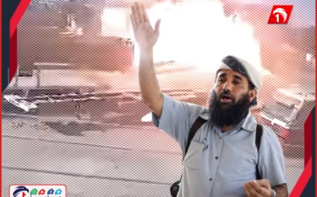 فيديو مسرب يوثق نزول المنفذ من (السيارة المفخخة) ويكشف  ملامحه قبيل انفجار موكب قائد خمدي شكري