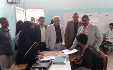 تدشين الاختبارات الفصليه في المعاهدالتقنيه والمهنية بالعاصمة عدن