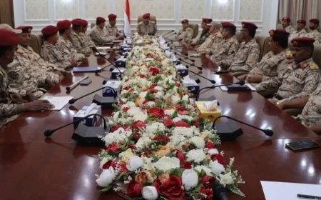 نائب رئيس هيئة الأركان العامة يترأس لقاءً عسكريًا لمناقشة تنفيذ التوجيهات العليا واستكمال الخطة الأمنية بعدن