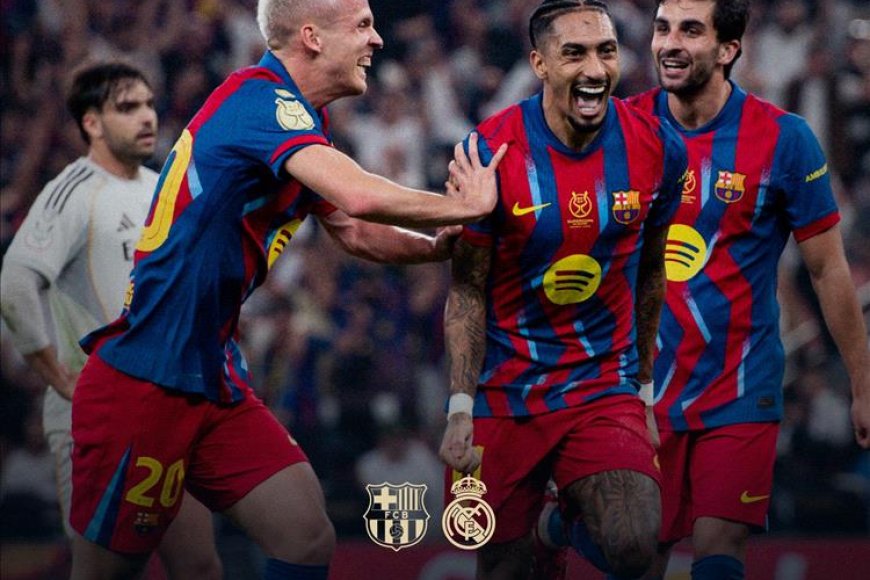 ليلة كتالونية في السعودية.. برشلونة يسحق ريال مدريد ويتوج بلقب السوبر الإسباني