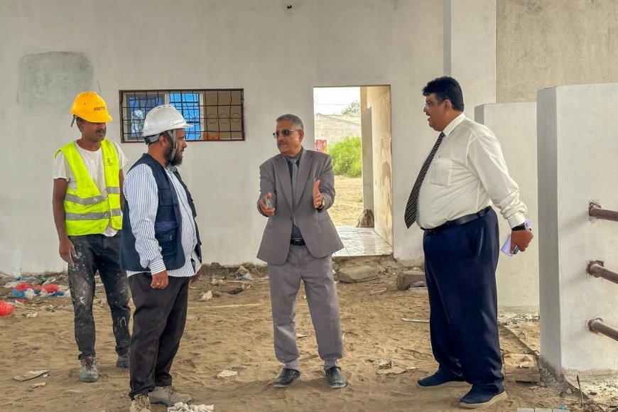 بتوجيه من الوزير السقطري ..&nbsp;وكيل وزارة الزراعة ومدير مكتب الزراعة بلحج يتفقدان مشروع إعادة تأهيل المركز الوطني لبحوث الثروة الحيوانية