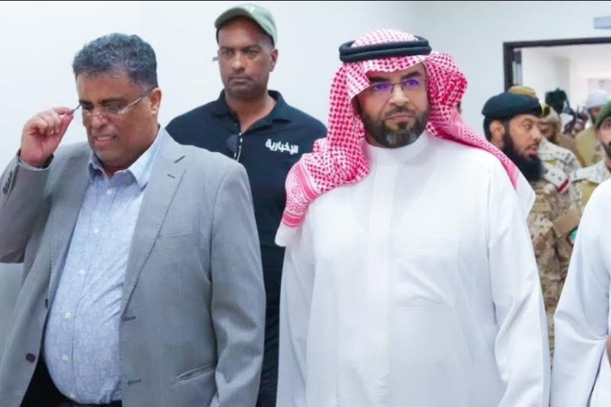 المستشار فلاح الشهراني يزور مستشفى الأمير محمد بن سلمان ومستشفى عبود العسكري بعدن