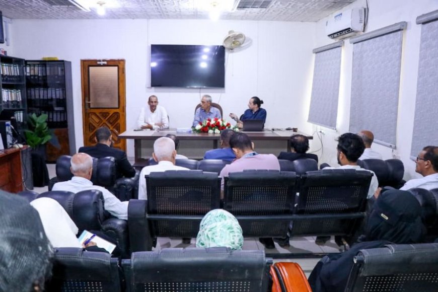 لقاء بعدن يناقش إعداد دراسة متكاملة لإعادة تأهيل محطة معالجة الصرف الصحي بالشعب