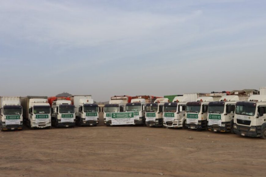 وصول قافلة إغاثية طارئة إلى مأرب مقدمة من مركز الملك سلمان للإغاثة