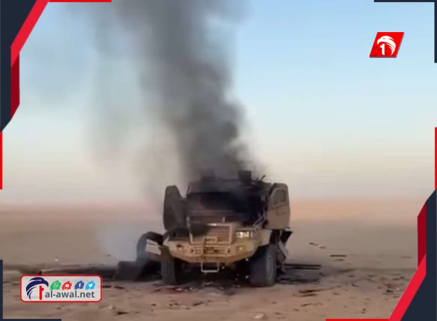 بالصورة.. غارة للتحالف تدمر مدرعة منهوبة وقوات (درع الوطن) تطلق الإنذار الأخير(تفاصيل)