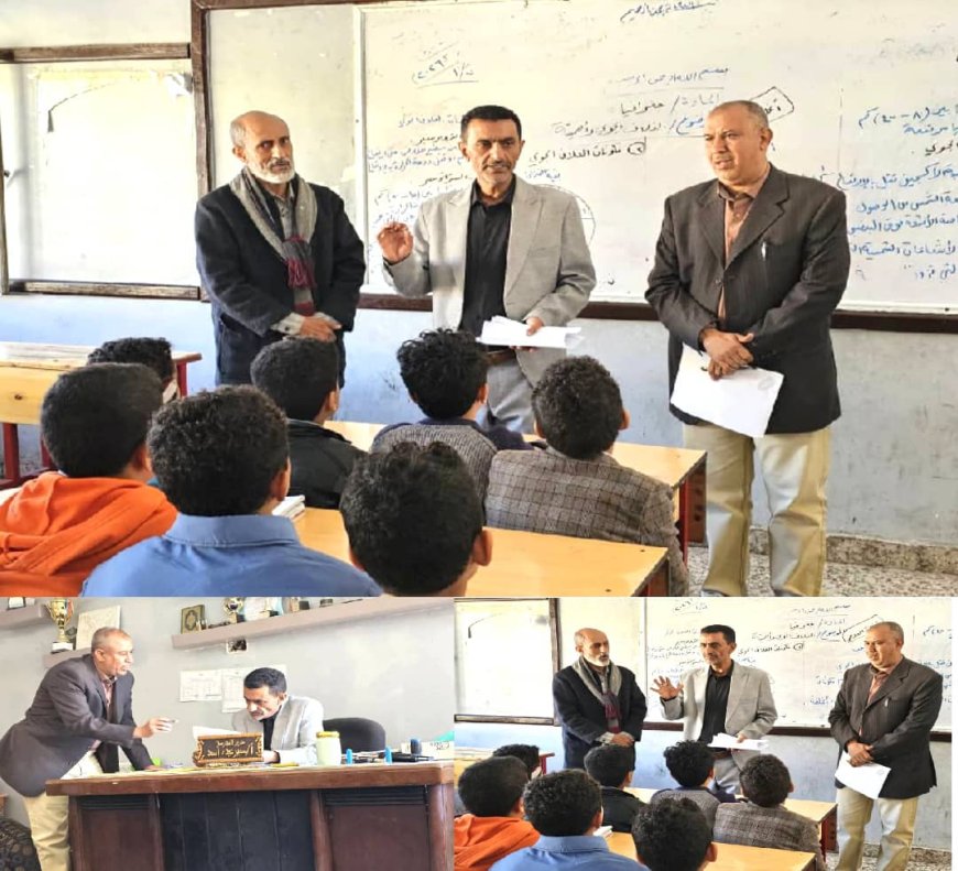 تعز.. مدير عام «القاهرة» يتفقد سير العملية التعليمية في مدرسة ناصر النموذجية