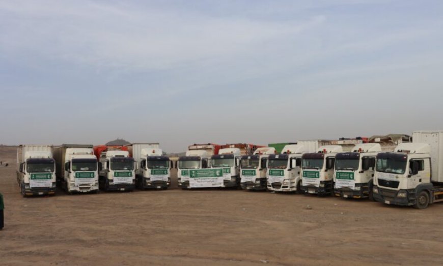 وصول قافلة إغاثية طارئة إلى مأرب مقدمة من مركز الملك سلمان للإغاثة