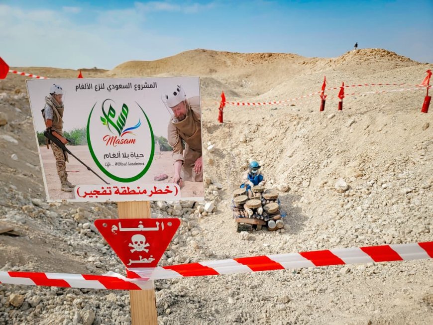 المكلا: الفرق الهندسية لمشروع «مسام» تتلف 1531 لغماً ومخلفات حربية 