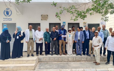 وزارة التربية وبرنامج الغذاء العالمي يدشنون العمل بالمطبخ المدرسي بمديرية تبن بلحج 