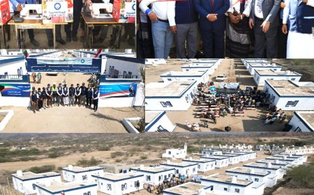 تعز.. افتتاح قرية حصة الدخيل ووالديها «أم صالح» بتمويل كويتي عبر «النجاة الخيرية» 