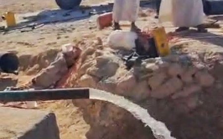 إعادة تشغيل آبار المياه في مرتفع ضحيه ومقدة بمديرية حات بالمهرة