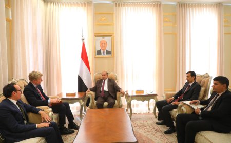 عضو مجلس القيادة الرئاسي محافظ حضرموت يلتقي بالمبعوث الخاص للأمم المتحدة إلى اليمن