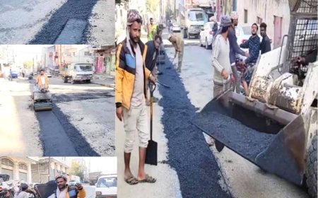 تعز.. بدء أعمال السفلتة من أمام مدرسة الشعب حتى محطة صافر عقب استكمال تنفيذ الخط الناقل للمياه