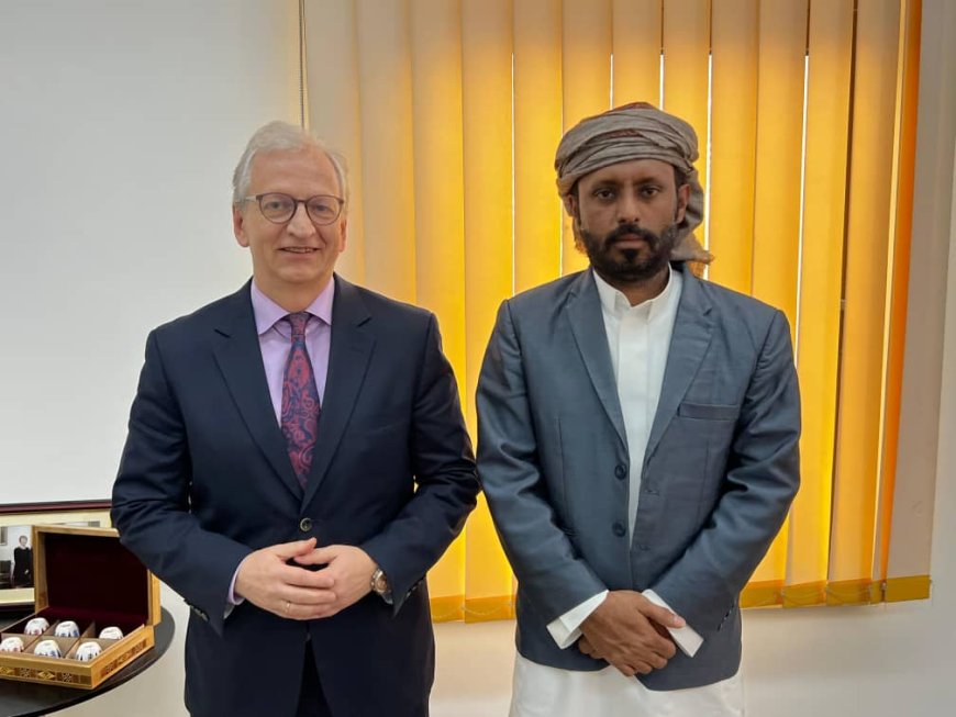 بن حبريش يستعرض في الرياض التجربة الاتحادية مع السفير الألماني